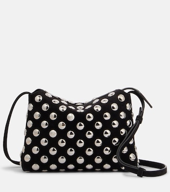 Lina Medium studded suede crossbody bag | Khaite
