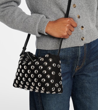 Sac à bandoulière Lina Medium en daim à ornements | Khaite