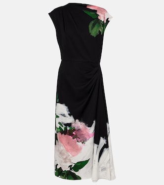 Floral gathered midi dress | Erdem