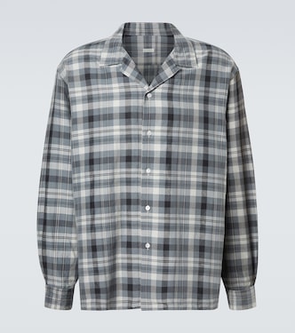 Checked silk and linen shirt | A.Presse