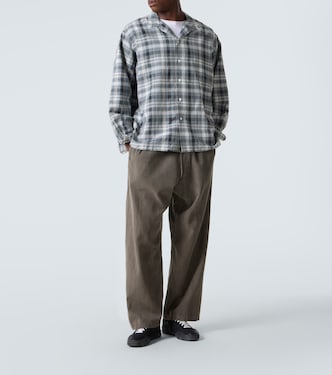 Checked silk and linen shirt | A.Presse