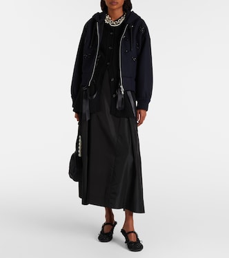 Turbo embellished wool-blend hoodie | Simone Rocha