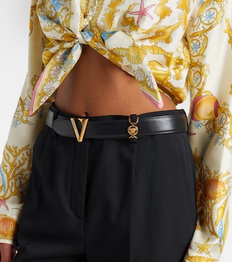 Logo leather belt | Versace