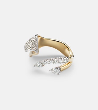 Golden Strada 18kt gold ring with diamonds  | Yeprem