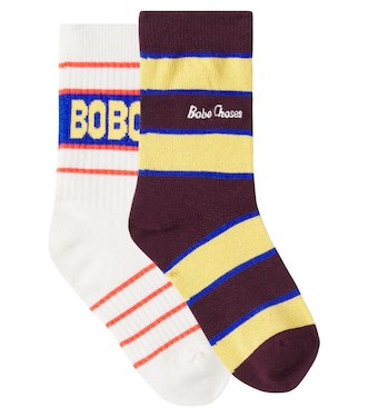 Set de 2 paires de chaussettes à logo en coton mélangé | Bobo Choses