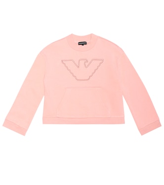 Logo cotton-blend sweatshirt | Emporio Armani Kids