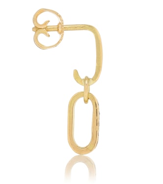 Boucle d'oreille unique L'amore Chain en or 18 ct et diamants | Elhanati