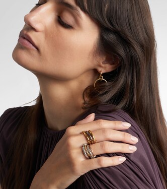 Taurus SG 18kt gold and sterling silver linked rings | Spinelli Kilcollin