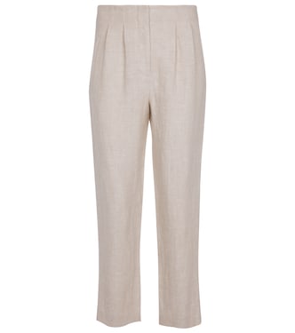 Zeenat linen twill tapered pants | Veronica Beard