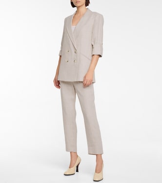 Zeenat linen twill tapered pants | Veronica Beard