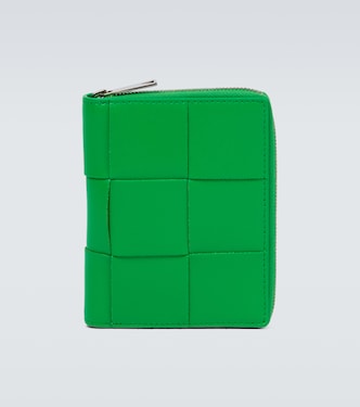 Cartera de piel Intreccio con cremallera | Bottega Veneta
