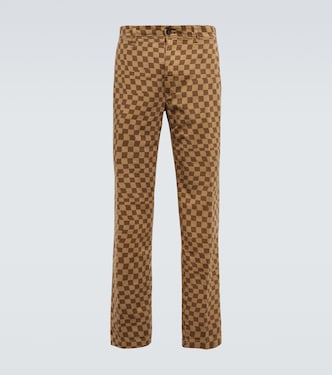 Pantalones rectos de algodón a cuadros | Incotex x Facetasm