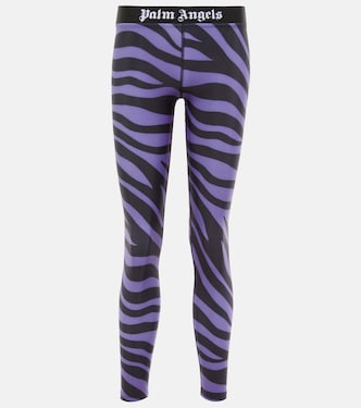 Zebra-print leggings | Palm Angels