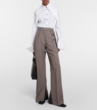 Pantaloni in canvas a vita alta | Jil Sander