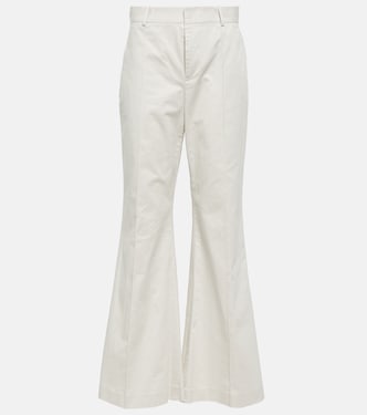 Mid-rise cotton-blend flared pants | Polo Ralph Lauren