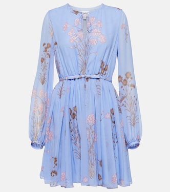 Floral silk gerogette minidress | Giambattista Valli