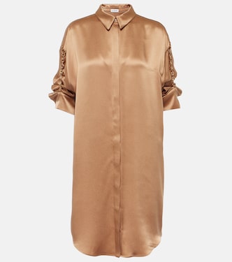 Robe chemise en satin de soie | Loewe