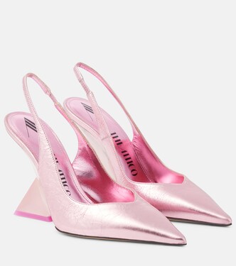 Cheope metallic leather slingback pumps | The Attico