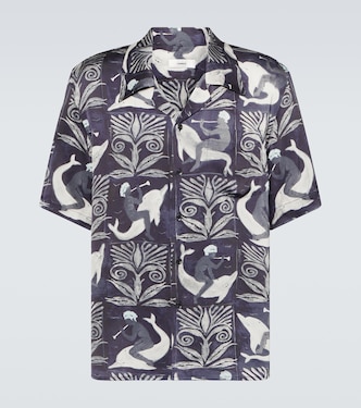 Camicia in jersey con stampa | Commas