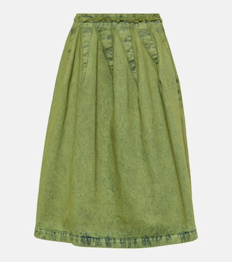 Pleated denim midi skirt | Marni
