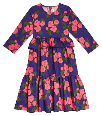 Abito Roses in cotone con volant | Mini Rodini