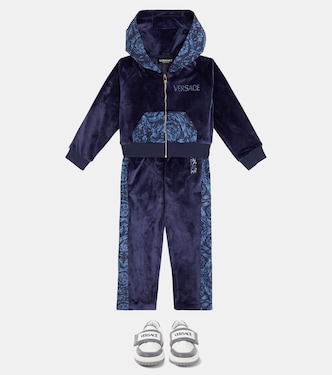 Pantaloni sportivi Barocco in velluto | Versace Kids