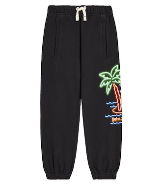 Printed cotton jersey sweatpants | Palm Angels Kids
