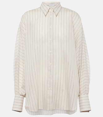 Cotton-blend lamé shirt | Brunello Cucinelli