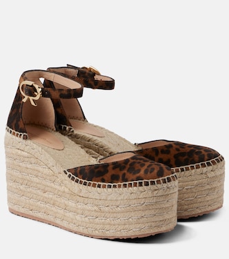 Alpargatas con cuña de ante estampado | Gianvito Rossi