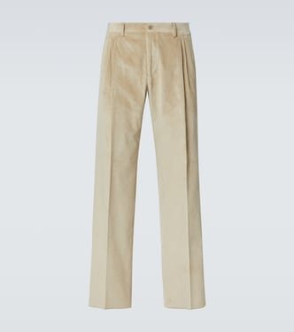 Pantalon droit en velours côtelé de coton | Canali