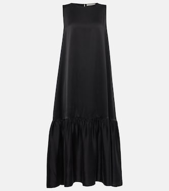 Midikleid Rhea aus Seiden-Charmeuse | Asceno
