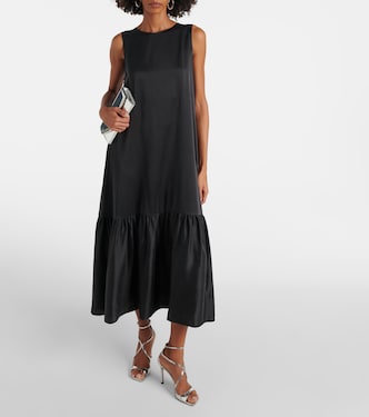 Midikleid Rhea aus Seiden-Charmeuse | Asceno