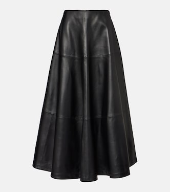Falda midi Varda de piel | Altuzarra