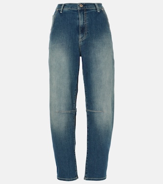 High-rise barrel-leg jeans | AG Jeans