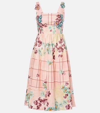 Miramar Prado linen midi dress | Agua by Agua Bendita