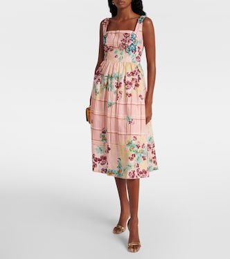 Miramar Prado linen midi dress | Agua by Agua Bendita