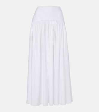 Procida high-rise cotton maxi skirt | Staud