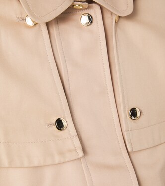 Caped cotton gabardine trench coat | Chloé Kids