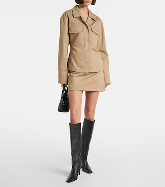 Gonna corta in cotone a pieghe | Courrèges