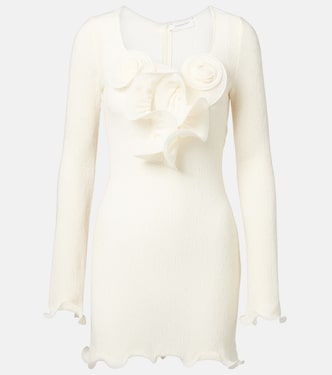 Floral-appliqué crêpe minidress | Magda Butrym