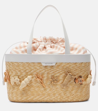 Marea raffia-effect tote bag | Aquazzura