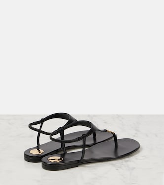 Tongs Cassandra en cuir | Saint Laurent