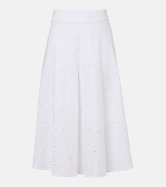 Summer Blossom broderie anglaise midi skirt | Dorothee Schumacher