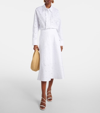 Falda midi Summer Blossom con bordado inglés | Dorothee Schumacher
