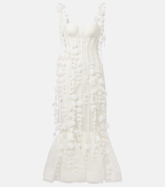 Vestido de fiesta Dawning de lino y seda | Zimmermann