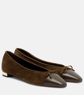Gioia suede and leather ballet flats | Aquazzura