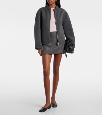 Motor wool and cashmere bomber jacket | Extreme Cashmere