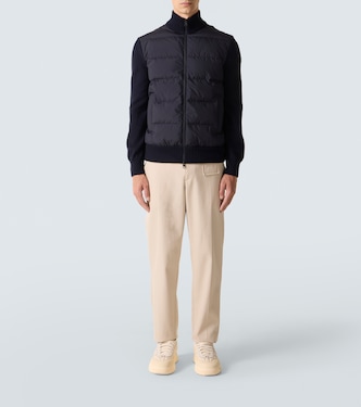 Down-paneled wool cardigan | Moncler