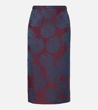 印花中长半身裙 | Dries Van Noten