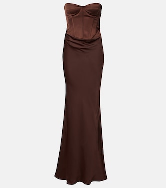 Satin bustier gown | Rotate